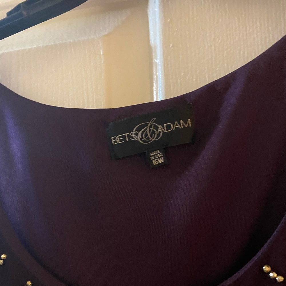 Beautiful plum beaded cocktail dress
